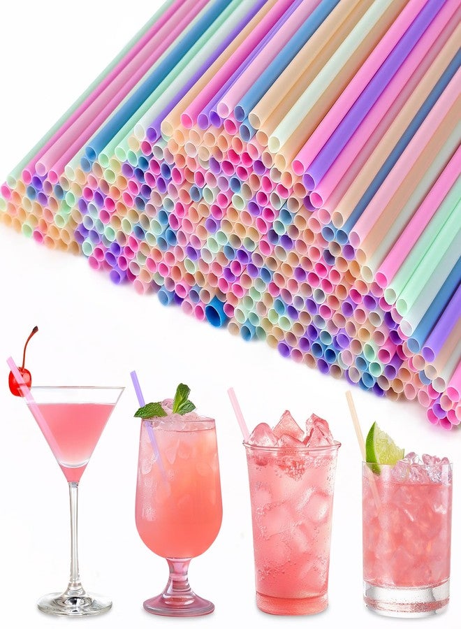 ONEYIM [1000 Pcs] Disposable Plastic Drinking Cocktail Straws - 5 Inch 0.16" Diameter Colorful Cute Short Straws Coffee Stirrers in Bulk for Whiskey, Bar,Cafe, Bachelorette/Birthday Party, Bridal/Baby Shower - Image 1
